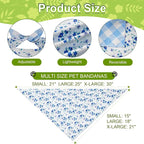 Spring Dog Bandanas Large 2PCS, 4 Pattern Summer Floral Scarf - Image 3