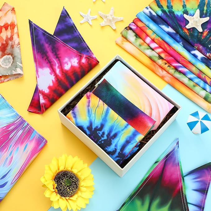 150 Pcs Tie Dye Dog Bandanas Bulk Pet Bibs Colorful Triangle Scarf Tie Dye Pet - Image 4