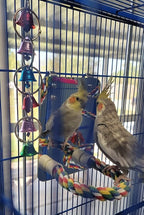 10.6" Bird Mirror with Rope Perch Bird Toys Swing, Comfy Perch - Image 6