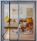 Magnetic Screen Door Mesh Left Right Side Opening Upgraded PET Material Mesh by Longeas