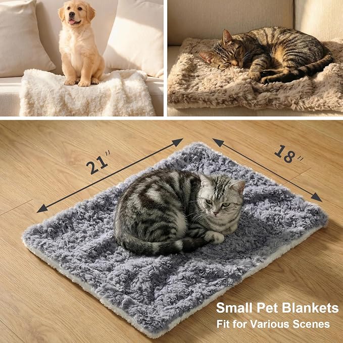 Cat Blanket for Indoor Cats Ultra-Soft Plush Small Blanket Machine Washable - Image 4