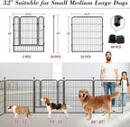 Dog Playpen 32 inch 24 Panels Indoor Outdoor Dog Pen - Image 3