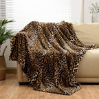 Bnuitland Leopard Print Fleece Flannel Throw Blanket, 300 GSM Double Sided - Image 2