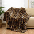 Bnuitland Leopard Print Fleece Flannel Throw Blanket, Super Soft 300 GSM Double by BNUITLAND