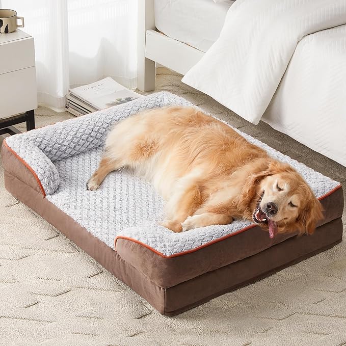 Orthopedic Dog Bed for Large Dogs, Egg Crate Foam Bed for Large Dogs, Equipped - Image 8
