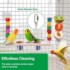 3 Pcs Bird Cage Food Holder Stainless Steel Parrot Fruit & Vegetable Skewer - Image 6