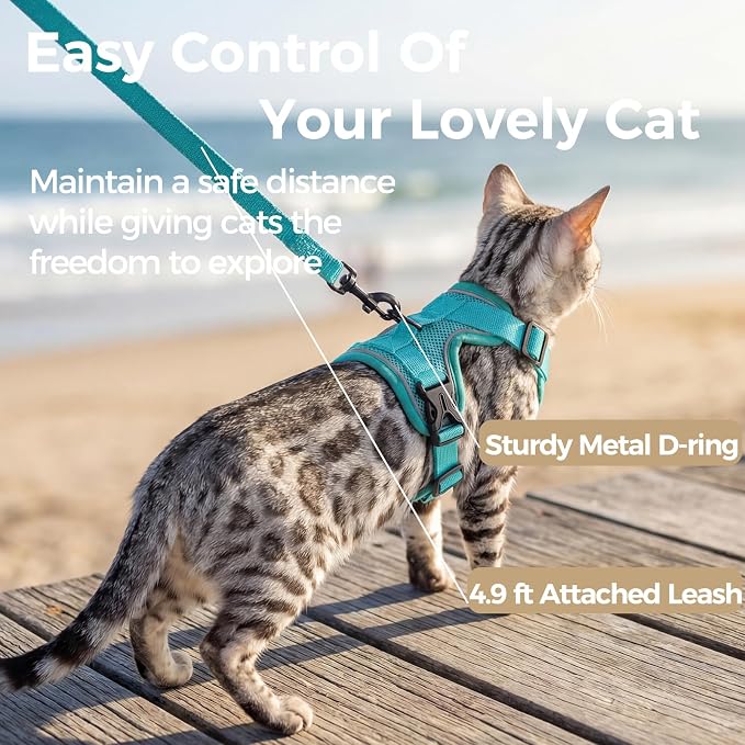 Cat Harness and Leash Set Escape Proof Tactical Small Kitten Harness Emotional - Image 5