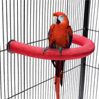 U Shape Parrot Perch Stand Toy Bird Platform Sand Paw Grinding Clean Stick by FrgKbTm