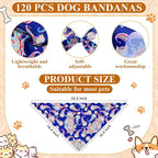 Sanwuta 120 Pcs Paisley Dog Bandanas Bulk Paisley Bandanas - Image 2