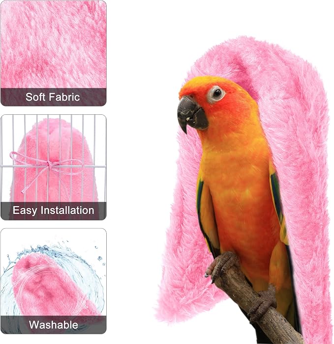 Comfort Corner Fleece Bird Blanket Parrot Cage Snuggle Hut Warm Bird Nest House - Image 4
