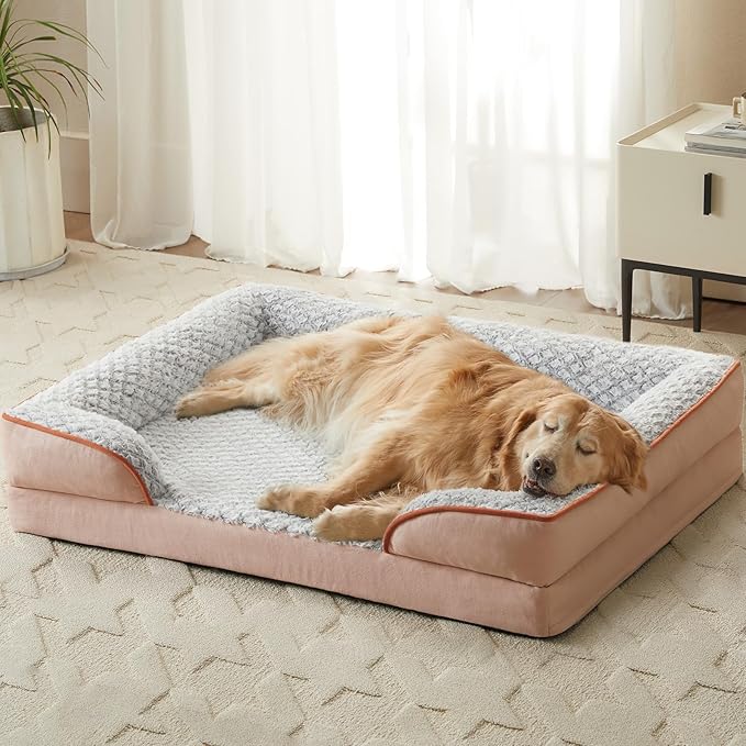 Orthopedic Dog Bed for Large Dogs, Egg Crate Foam Bed for Large Dogs, Equipped by LEXTRO