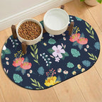 Absorbent Pet Food Mat 24''x16'', No Stains Quick Dry Pet Water Mat Protect by METEOROCK