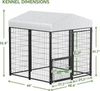 Mr IRONSTONE Outdoor Dog Kennel Heavy Duty Metal Dog Enclosure - Image 7