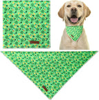 St. Patrick's Dog Bandana, Shamrock Triangle Bid Scarf - Image 2