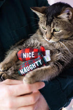 Pearhead Naughty Or Nice Christmas Cat Toy Set, Holiday Pet Owner Gift - Image 5
