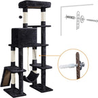 Yaheetech Cat Tree Cat Tower, 63in Multi-Level Pet Furniture - Image 9