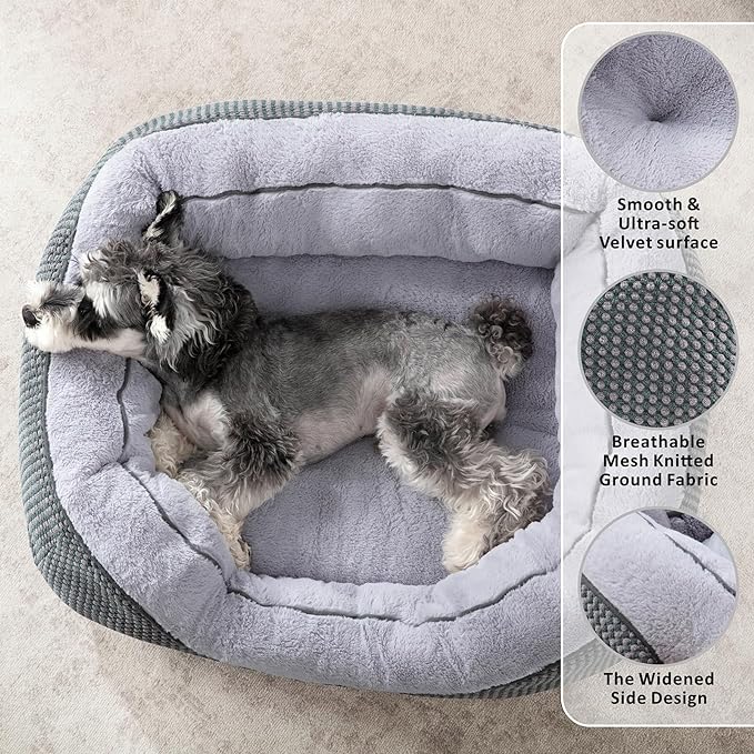 INVENHO Medium Dog Beds for Medium Dogs Washable, Rectangle Dog Bed Medium Size - Image 2