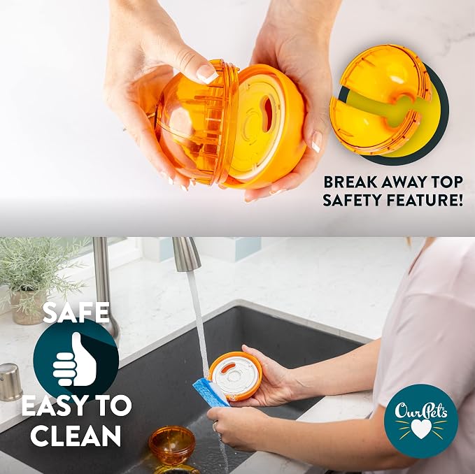 OurPet's IQ Treat Ball Interactive Food Dispensing Dog Toy - Image 5