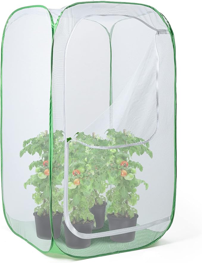 48" Outdoor Mesh Plant Enclosure, Mesh Plant Cover by RESTCLOUD