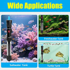 AQUANEAT Aquarium Heater, 200W Fish Tank Heater, Adjustable Submersible Water - Image 9