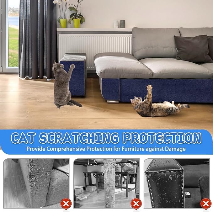Climbing Cat Scratcher Mat Trimmable Cat Scratching Post Carpet Self Adhesive - Image 5