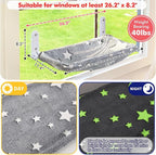 Cat Window Perch, Glow in The Dark Cordless Foldable Pet Hammock Bed - Image 4