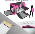 Soft Sided Carrier for Small Medium Cats Dogs, TSA Airline Approved Collapsible - Image 2