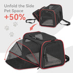 Petsfit Expandable Cat Carrier Dog Carriers, Airline Approved Soft-Sided - Image 4