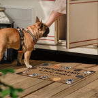 Complimentary Dog Hair with Entry Door Mat, Cute Dog Paws Print Artificial Coir - Image 5