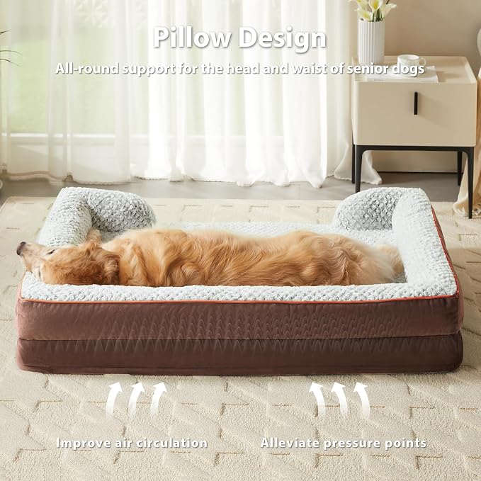 Orthopedic Dog Bed for Extra Large Dogs, Egg Crate Foam Bed for Extra Large Dogs - Image 2