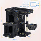 Heybly Cat Tree, 25.6-inch Cat Tower - Image 4