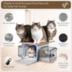 Top and 2 Sides Expandable Pet Carrier 17x11x9.5, TSA Airline Approved Small - Image 5