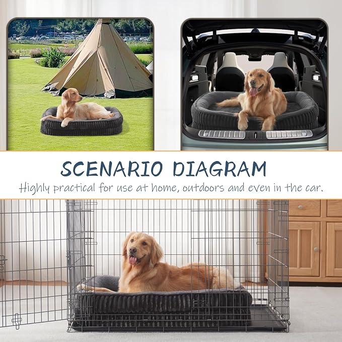 Orthopedic Dog Bed for Large Dogs Breeds, High Density Egg Crate Foam Dog Sofa - Image 7