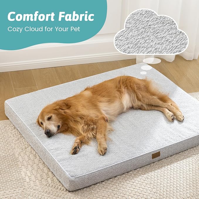 Dog Crate Bed for Small Size Dogs, Rectangular Orthopedic Cat Beds, Foam - Image 3