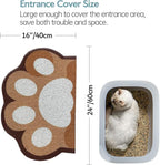 Cute Cat Litter Mat 24”x16”, Litter Box Mat, Litter Trapping Mat, Soft on Kitty - Image 3