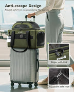 Pecute Top Side Expandable Pet Carrier Airline Approved Dog Cat Carrier - Image 5