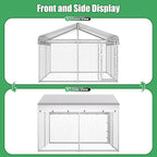 HITTITE Extra Large Outdoor Dog Kennel, Galvanized Chain Link Dog Runs - Image 7