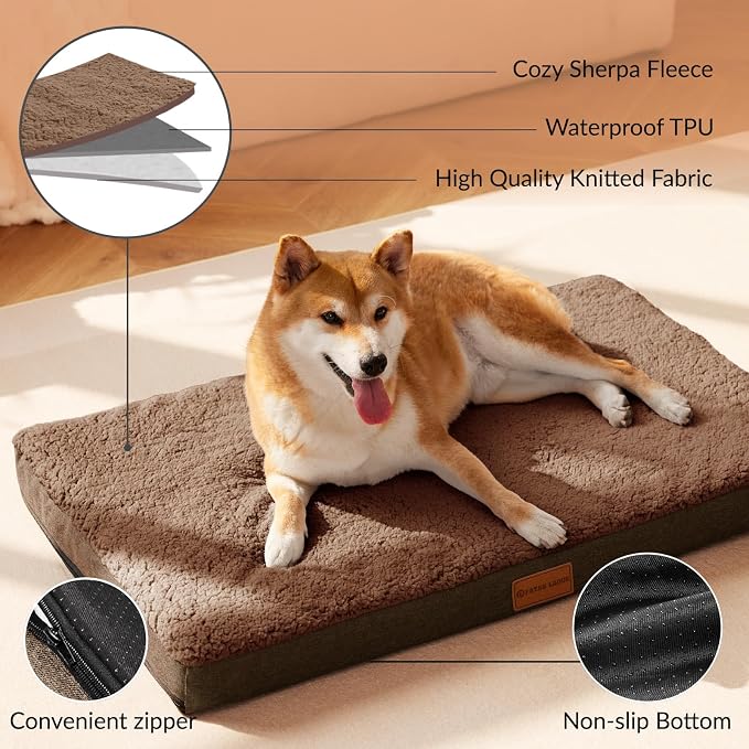 Patas Lague Orthopedic XL Dog Bed Large Sized Dog 48''X30'', Soft Waterproof - Image 3