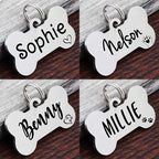 Ultra Joys Custom Personalized Dog ID Tag, Brushed Stainless Steel Bone Dog Tag - Image 4