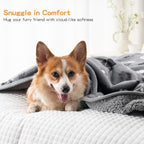 Waterproof Dog Blankets Pet Blanket 50"x60", Soft Fluffy Sofa Car Bed Protector - Image 5