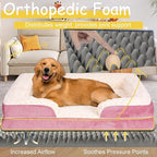 Orthopedic Dog Bed for Large Medium Sized, Washable Memory Foam Large Dog Bed - Image 2