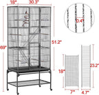 Yaheetech 69-Inch Extra Large Wrought Iron 3 Levels Ferret Chinchilla Sugar - Image 3