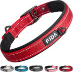 Fida Heavy Duty Dog Collar, Ultra Comfortable Soft Neoprene Padded, Adjustable by Fida