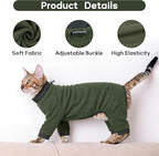 PUMYPOREITY Sticky Hair Cat Clothes, Prevent Loss Pajamas, Soft Sweaters - Image 4