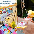 Bird Toys for Parakeets, Colorful Parakeet Toys Wheel, Interactive Spinner - Image 7