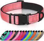 Joytale Reflective Dog Collar, Soft Neoprene Padded, Metal D-Ring, Nylon Pet by Joytale