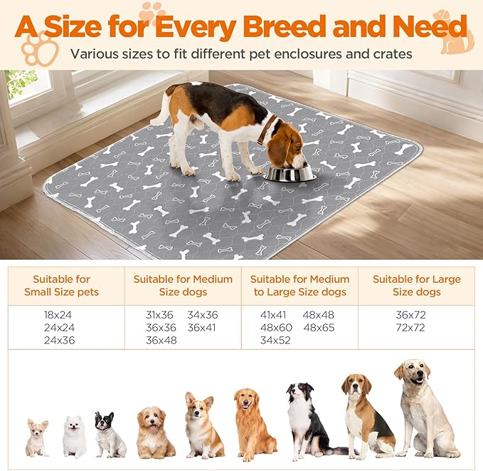 Washable Pee Pads for Dogs, Extra Large 2 Pack 36”x72” Dog Pee Pads Washable - Image 7