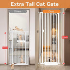 71“ Extra Tall Cat Gate for Doorway: 37.4-41.3” Wide Pet Gate, Auto Close/One - Image 4