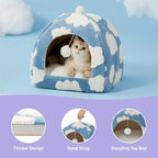Lesure Cute Cat Beds for Indoor Cats - 2 in 1 Large Cat Cave Bed for Puppy and - Image 5