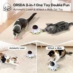 ORSDA Cat Laser Toy, 2-in-1 Interactive Automatic Motion Activated Moving 8 - Image 2